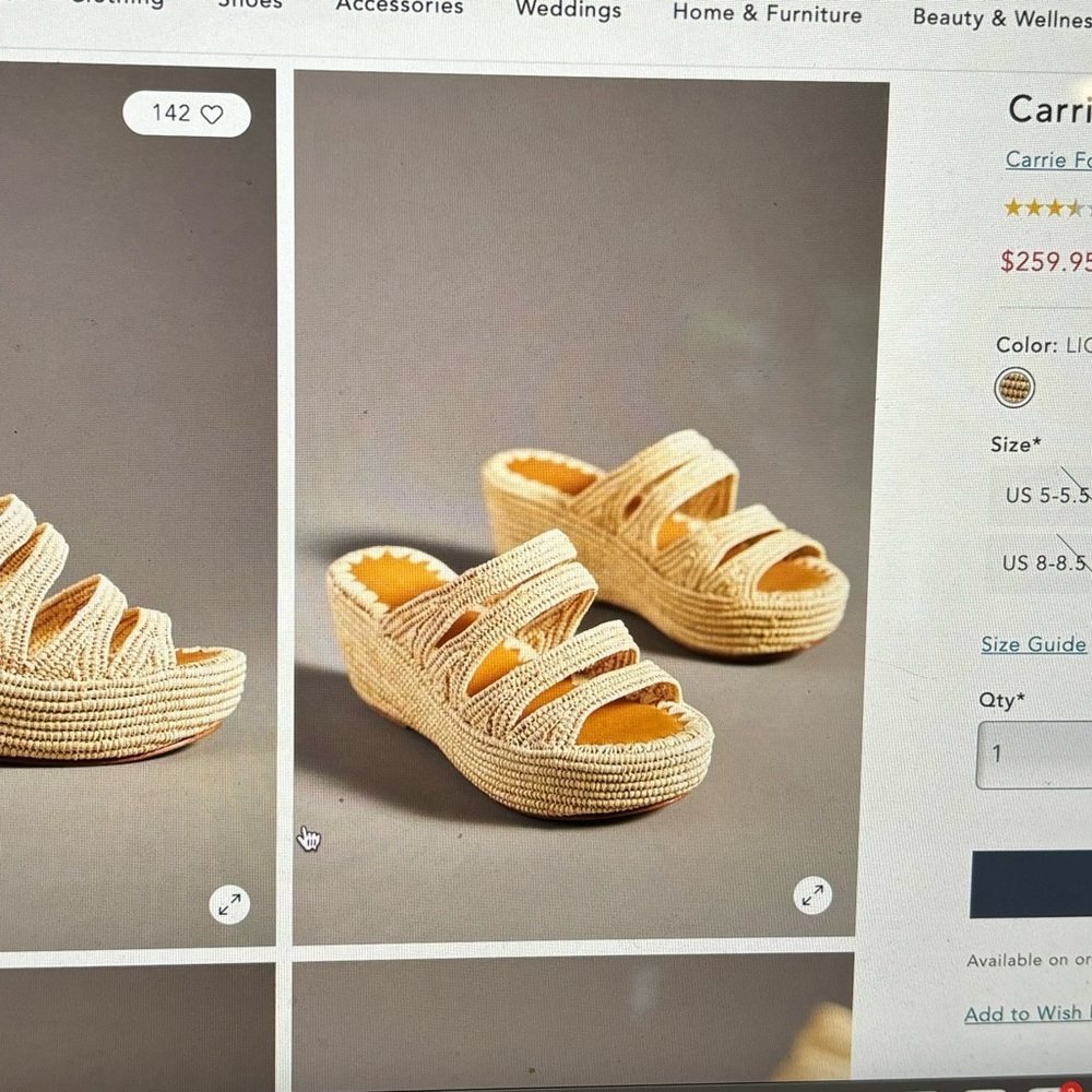 Carrie Forbes Medi Wedge Sandal light sand size 38 EU sold out online